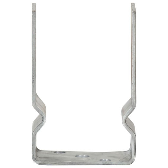vidaXL Galvanized Post Support for Garden Fence Made of Steel 9x6x15cm 12 Pieces Silver