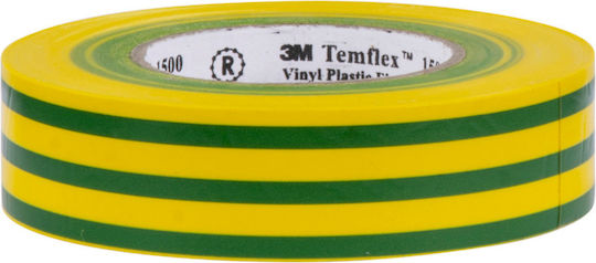 3M Μονωτική Ταινία 19mm x 20m TEMFLEX 165 Πρασινοκίτρινη Πράσινη