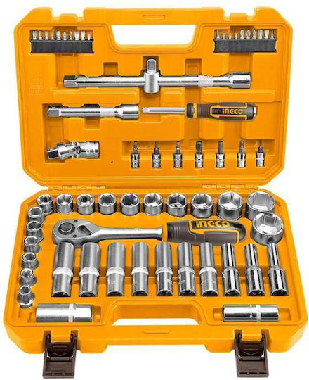 Ingco Set Ratchet 1\2" 62pcs