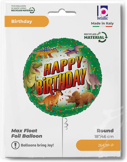Dinosaur Balloon 'Happy Birthday' 18"
