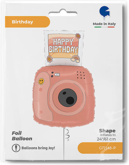 24'' Μπαλόνι Φωτογραφική Μηχανή ''happy Birthday''