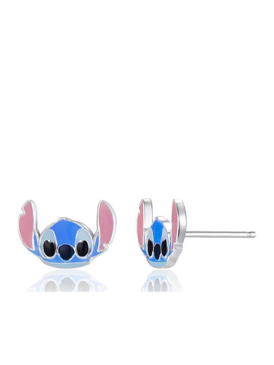 Disney Stitch Παιδικά Σκουλαρίκια Καρφωτά από Ασήμι