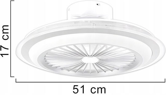 Πλαφονιέρα 51cm με Φως Λευκή