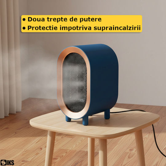 Home Fan Heater General Use Floor Standing Blue 1200W