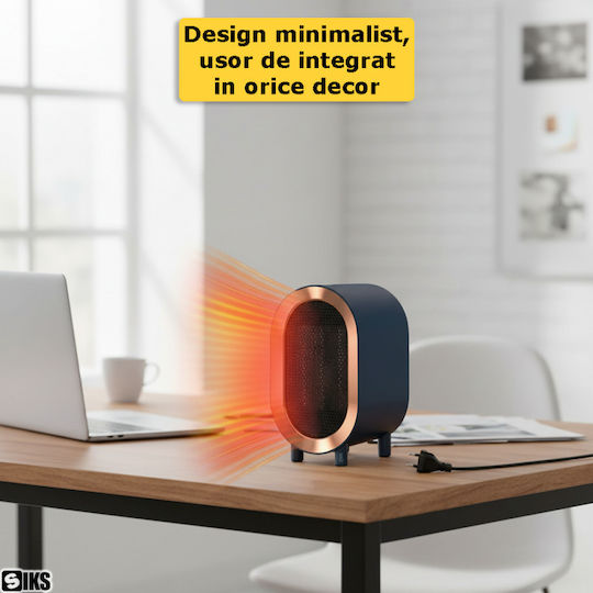 Home Fan Heater General Use Floor Standing Blue 1200W