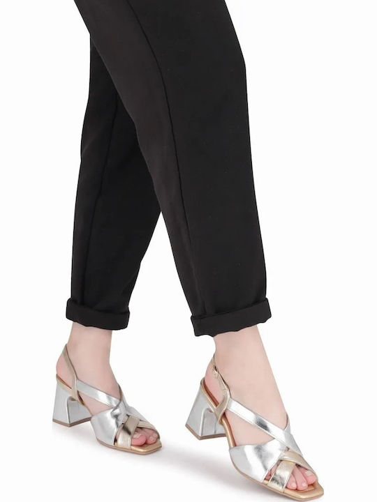 Damen Sandalen Anatomisch Silber