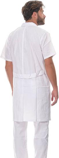 Alezi Men's Medical Dressing Gown White
