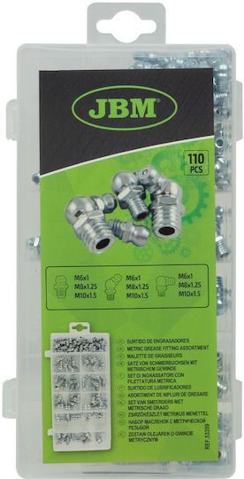JBM 53359 Power Tool Grease Nipple Set 110 Pieces