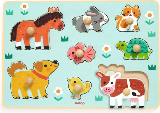 Puzzle Pentru Copii Din Lemn Cu Piese Peg Djeco