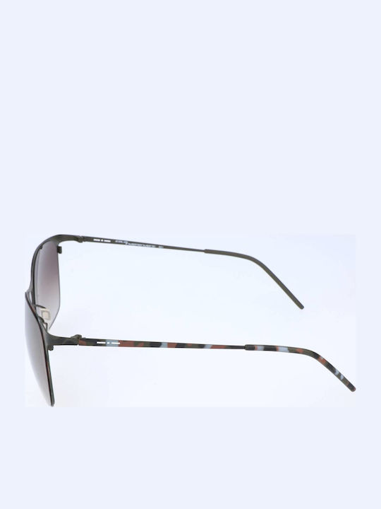 Italia Independent Herren Sonnenbrillen mit Marineblauem Metallischen Rahmen