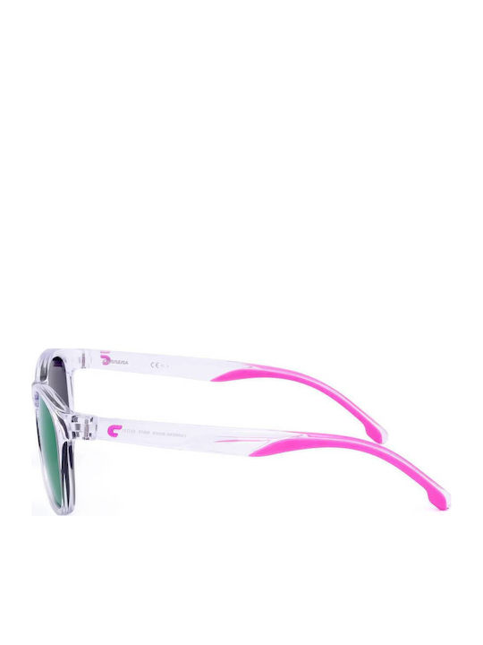 Carrera Men's Sunglasses with Transparent Horn-Rimmed Frame and Grey Lenses 8054/S 900TE