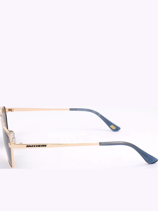 Skechers Men's Sunglasses with Silver Metal Frame and Blue Lens SE6272 5532D