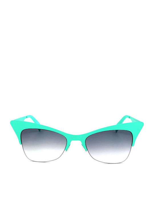 Italia Independent I-Metal Women's Sunglasses with Turquoise Frame and Blue Lens 0504.036.000