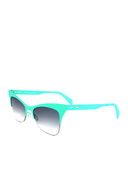 Italia Independent I-Metal Women's Sunglasses with Turquoise Frame and Blue Lens 0504.036.000