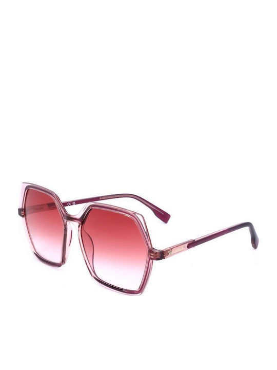 Karl Lagerfeld Women's Sunglasses with Burgundy Plastic Frame and Burgundy Gradient Lens KL6083S-626