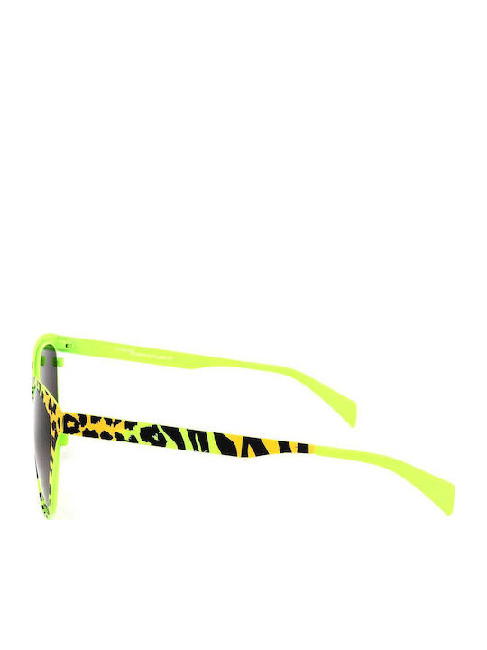 Italia Independent Women's Sunglasses with Yellow Metal Frame 0022.ZEB.055