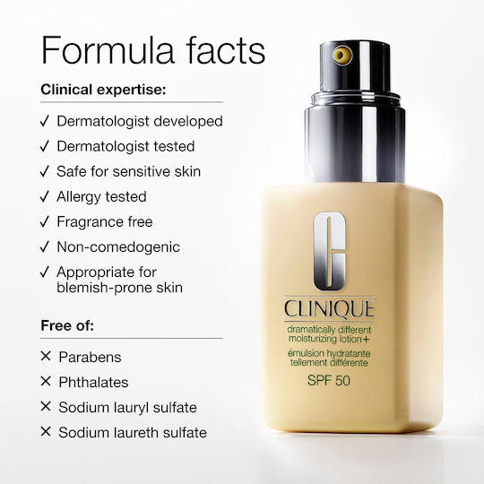 Clinique Dramatically Different Ενυδατική Λοσιόν Προσώπου Ημέρας με SPF50 50ml