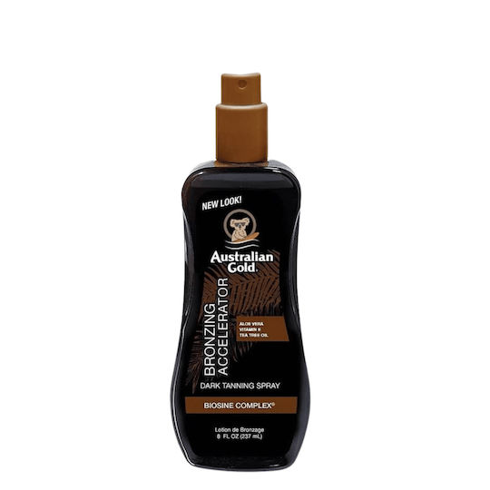 Australian Gold Accelerator Gel cu Instant Bronzer Gel Waterproof de Bronzare pentru Corp Spray 237ml