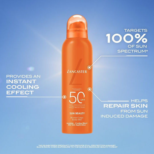 Lancaster Sun Sport Invisible Refreshing Waterproof Sunscreen Body Mist SPF30 200ml