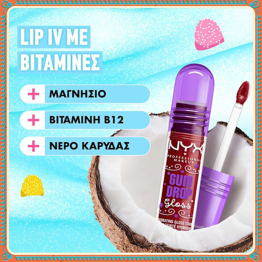 NYX Professional Makeup Gum Drop Lip Gloss Κόκκινο 5ml