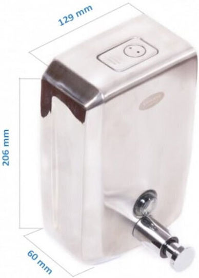 Limpio Liquid Soap Dispenser Limpio Sd101 1000 Ml Stainless Steel Multicolor