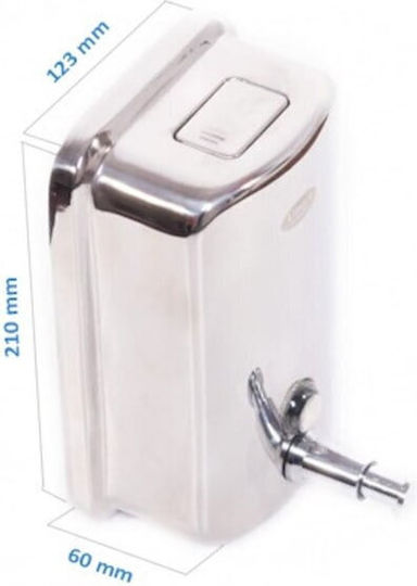 Limpio Refillable Liquid Soap Dispenser Limpio Sd100inox Glossy Multicolor