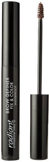 Radiant Definer Fix & Farbe Wasserdichte Augenbrauen-Make-up Mascara 03 Rotbraun 5ml