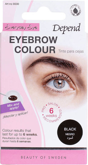 Depend Cosmetics Eyebrow Colour Σετ Μακιγιάζ Φρυδιών Black