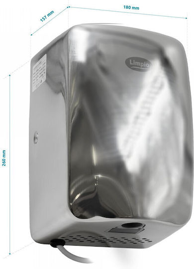 Limpio Uscător De Mâini Inox Cu Senzor Gri 0.65kW HD28SIA