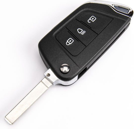 Autoschlüsselhülle mit Lama VA2 mit 3 Tasten für Citroen / Peugeot