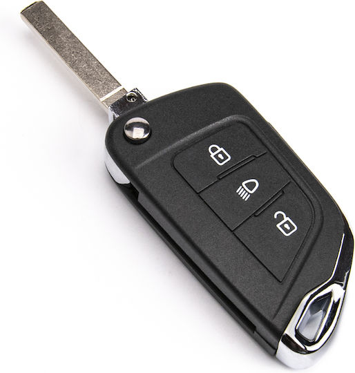 Autoschlüsselhülle mit Lama VA2 mit 3 Tasten für Citroen / Peugeot