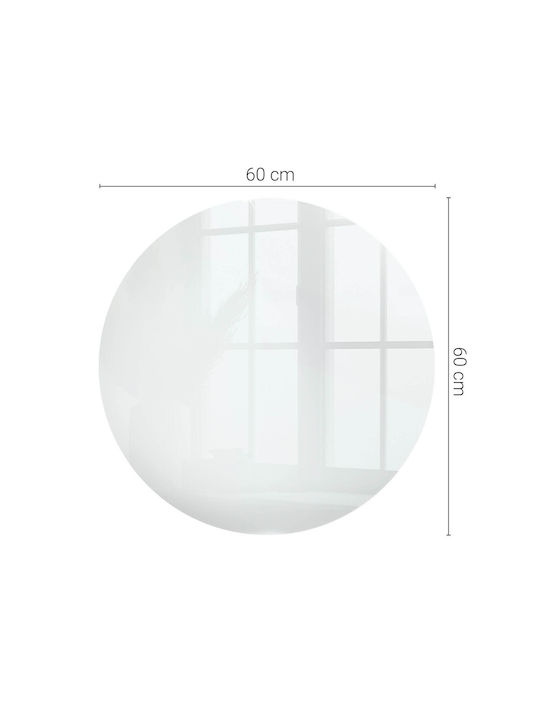 Tulup Кръгла Повърхност На Масата От Бяло Стъкло 60x60см 010010820110000019042