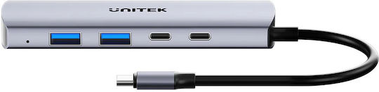Unitek Usb-c Hub 2xusb-a 2xusb-c 10gbps & Usb-c Power Port H1112d