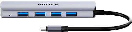 Unitek USB-C Hub 4xUSB-A 10Gbps & USB-C Strom Port H1112e