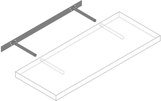Ράφι Τοίχου 90x23x3.8εκ.