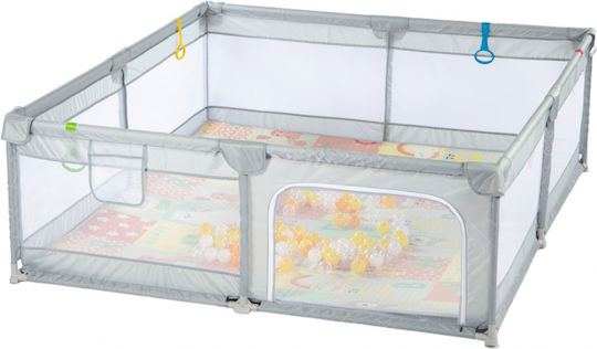 Babypark Mit Matratze Grau 200x180cm BJY02-1_180x200_Grau