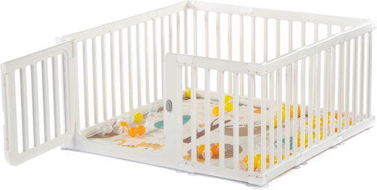 Park with Mattress White 120x120cm