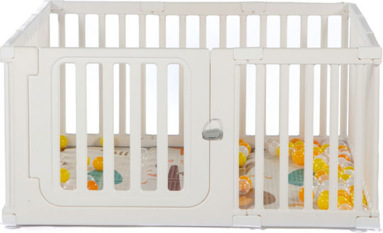 Park with Mattress White 120x120cm