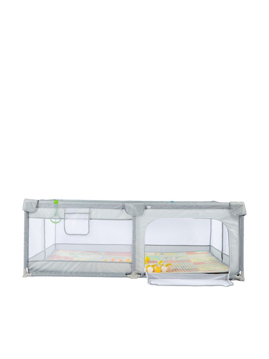 Parc cu Saltea Gri 200x180cm