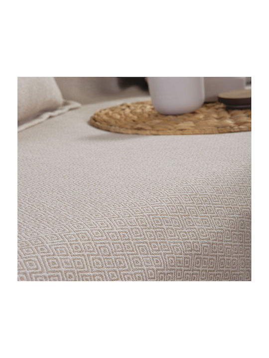 Nef-Nef Homeware Loen Armchair Throw Jacquard 170x180cm Beige