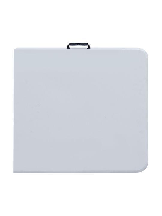 Plastic Outdoor Catering Table Foldable with Metal Frame Capri Ice White 120x60x74cm