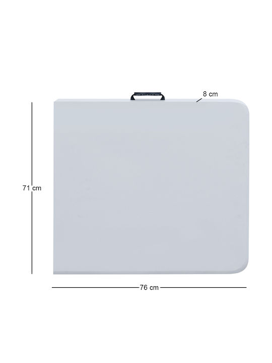 Plastic Outdoor Catering Table Foldable with Metal Frame Capri Ice White 152x70x74cm