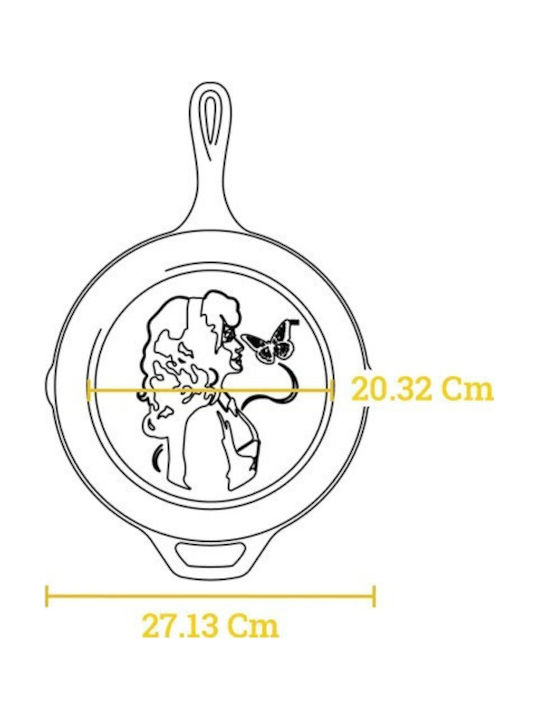 Lodge Cast Iron Pan with Lid with Non-Stick Coating 26cm