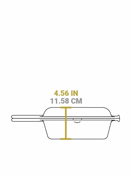 Lodge Wanderlust Series Double Cast Iron Pan with Lid with Ceramic Coating 26cm