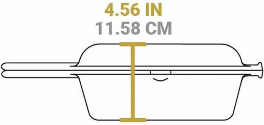 Lodge Wanderlust Series Двоен Тиган от Чугун с Капак с Керамично Покритие 26cm