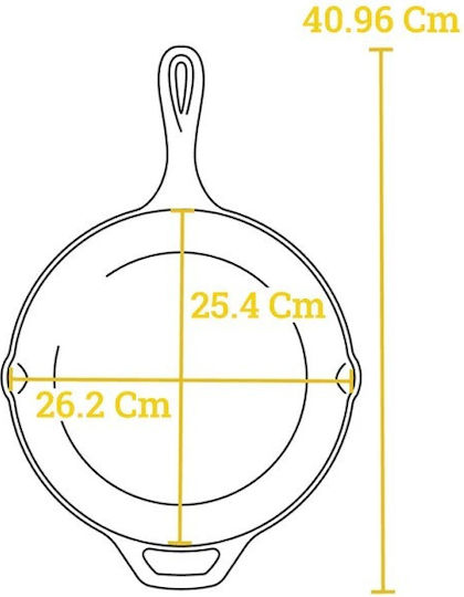 Lodge Cast Iron Pan with Lid with Non-Stick Coating 26cm