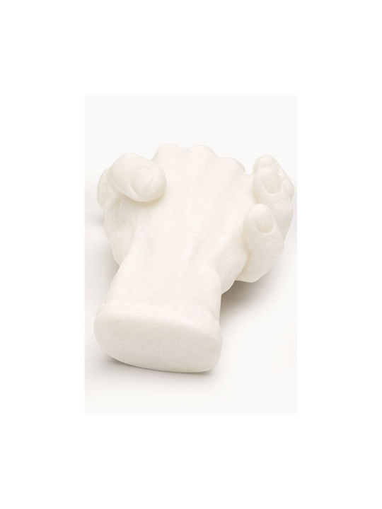 Kare Design Διακοσmetiko Επιτραπέζιο Shake Hands Μάρμαρο Λευκό 25×13×9cm