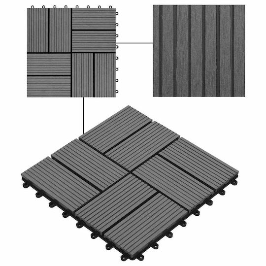 vidaXL Material for Garden Flooring from WPC 30x30cm 11 Pieces