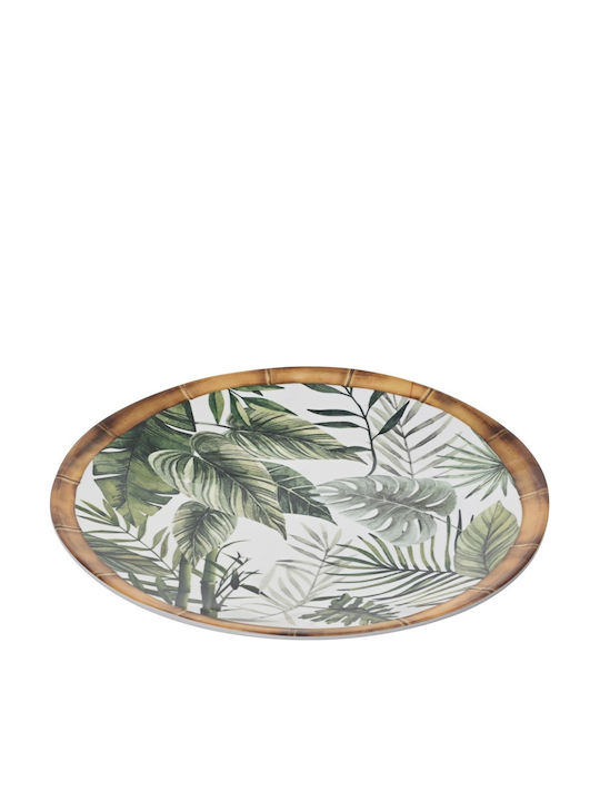 Kaemingk Shallow Plate Made of Green Melamine with Diameter 26.5cm