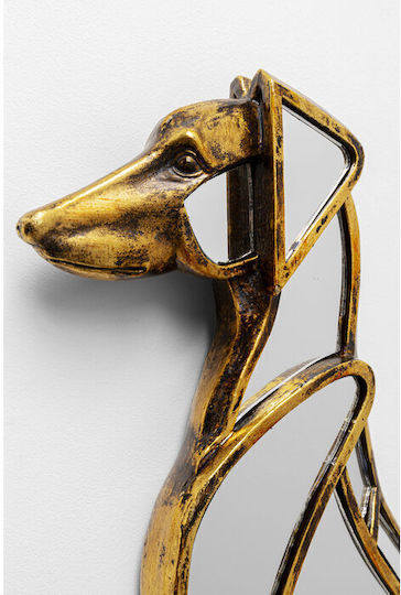 Kare Design Oglindă De Perete Câine Auriu 38x24cm